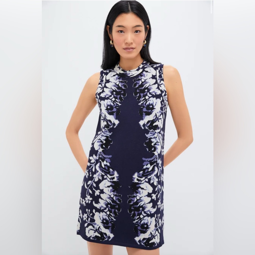 New Tuckernuck Indigo Reflection Knit Jacquard Marie Dress